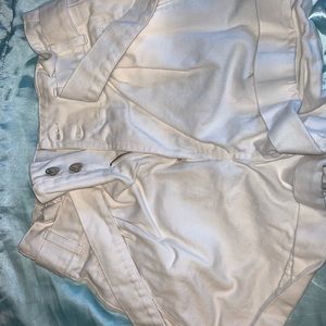 F21 front tie white short